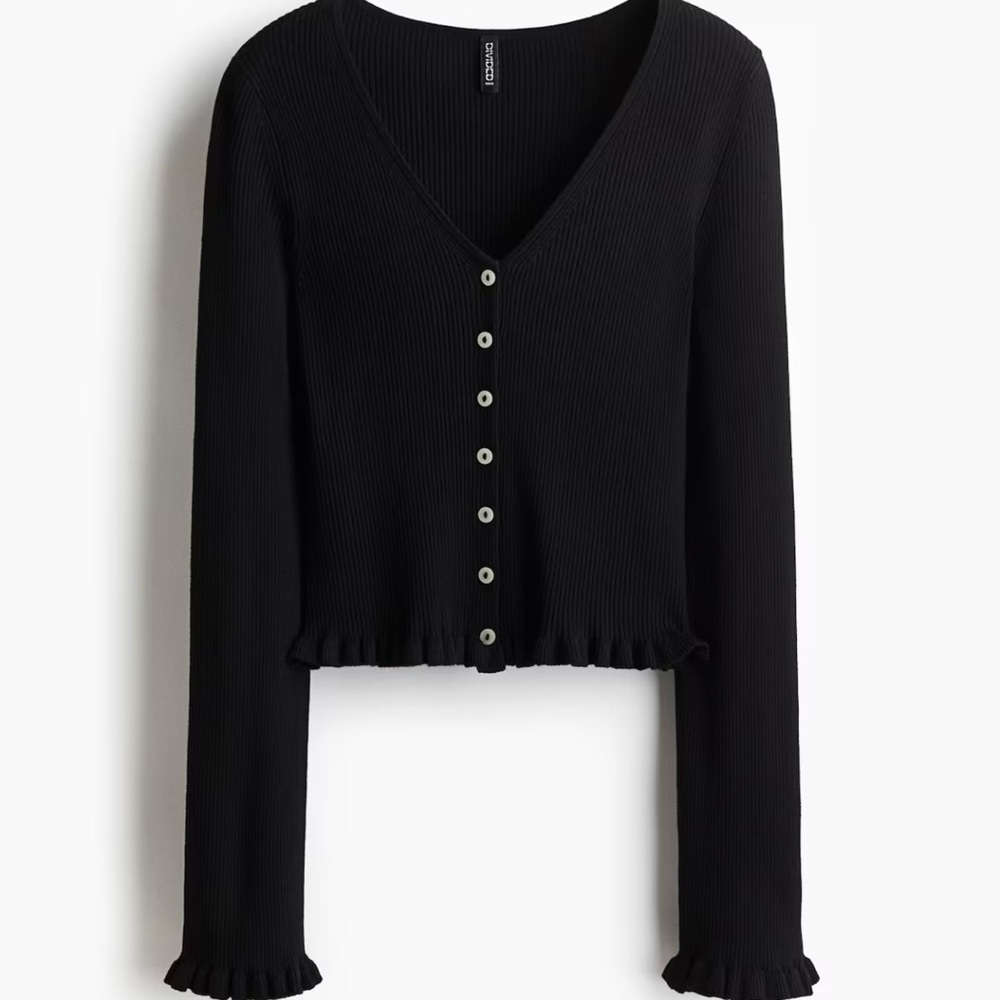 NWOT H&M Ruffle Trim Cardgian